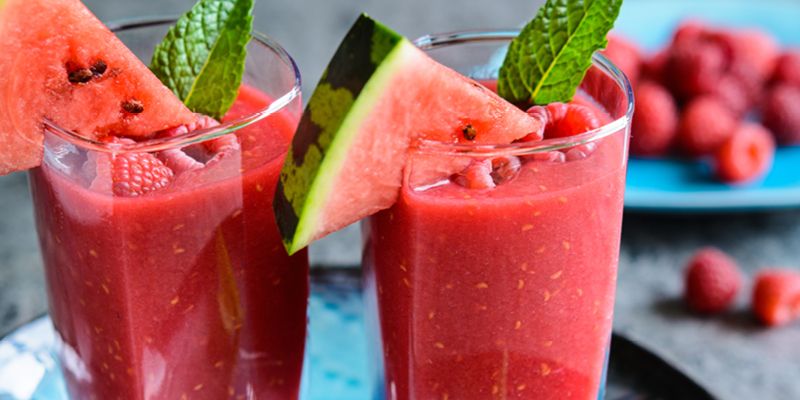 Himbeer-Melonen-Smoothie