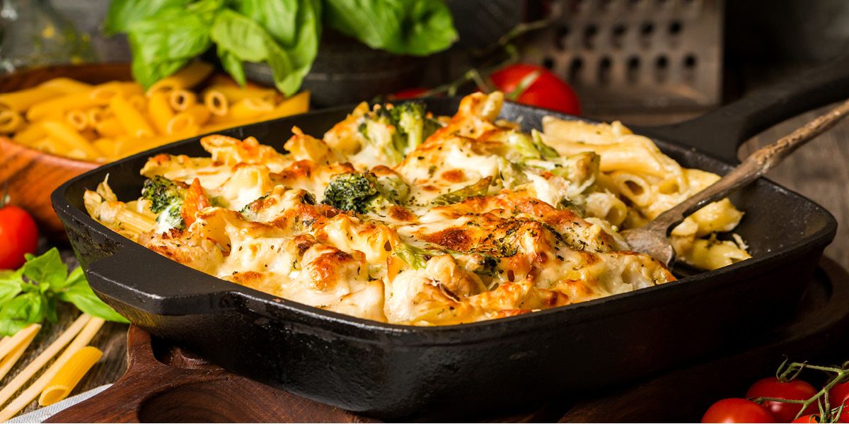Vegetarischer Nudelauflauf