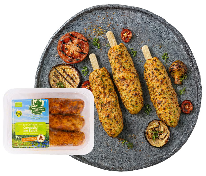 Geflügel-Cevapcici-Spieße