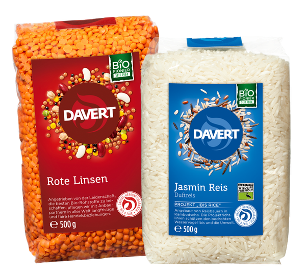 Hülsenfrüchte oder Reis