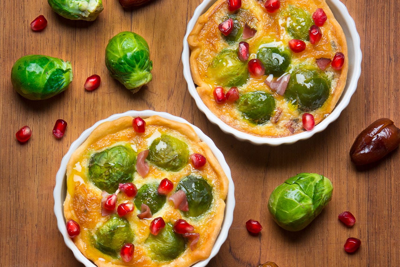 Rosenkohl-Käse-Tartelettes mit Datteln