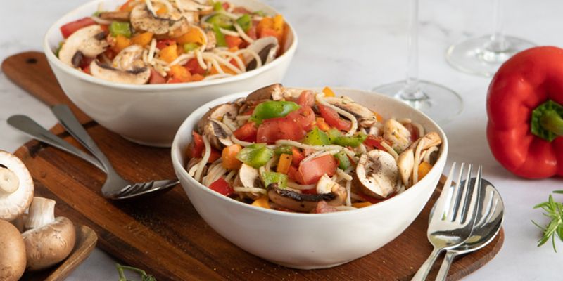 Frühlingsleichter Spaghettisalat